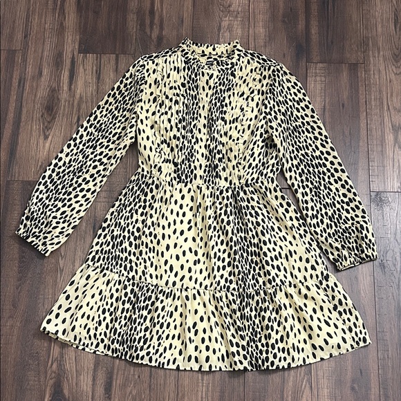 J.Crew Mercantile Animal Print Tiered Dress Women’s Size 6 36” Length - Picture 2 of 6